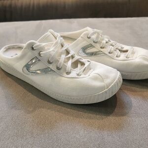 Tretorn Nylite White Canvas Sneakers Casual Mule